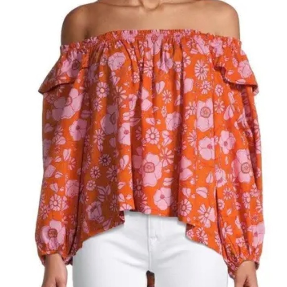 Free People Daisy Off-Shoulder Floral Blouse